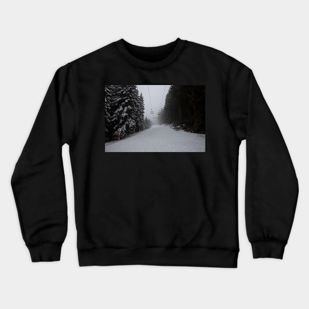 Dreaming of Skiing Crewneck Sweatshirt by Elusive Edamame